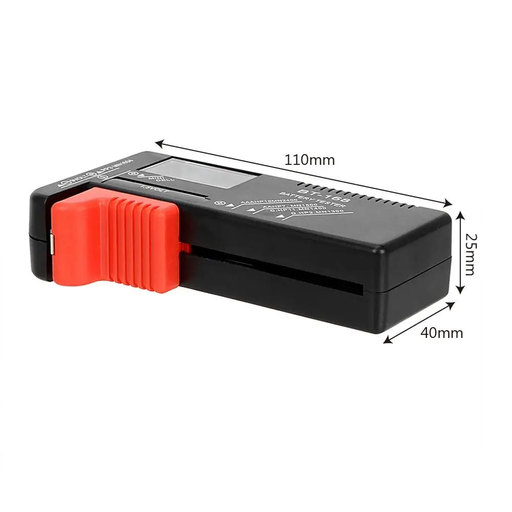 

Universal Digital Battery Tester Multi Size Electronic Battery Volt Checker for AA AAA 9V Button Cell BT-168