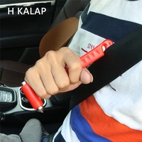 portable car safety hammer spring type escape hammer window breaker punch seat belt cutter hammer key chain