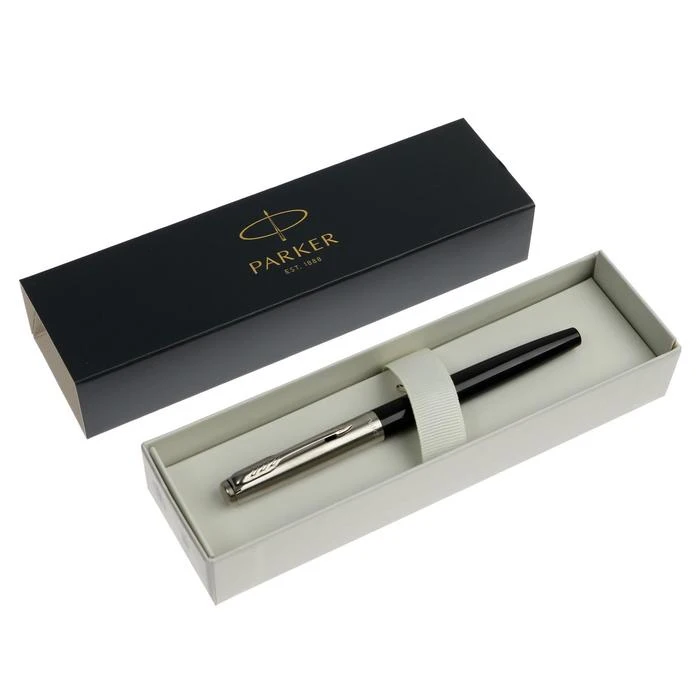 Ручка перьевая Parker Jotter Black Chrome Original F60 пластиковый корпус 0 8 мм R2096894 | Канцтовары