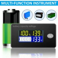 1pc 12v battery capacity status lcd digital display indicator monitor meter car batteries monitoring cars electronic accessories
