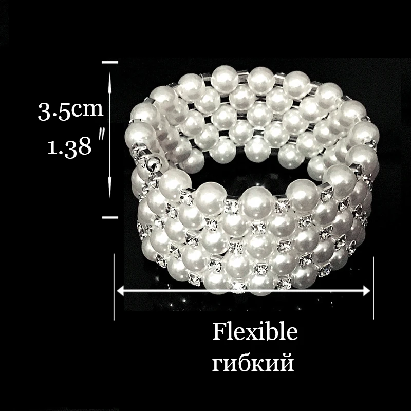 Комплект свадебных ювелирных изделий с подвеской для невесты жемчужный браслет