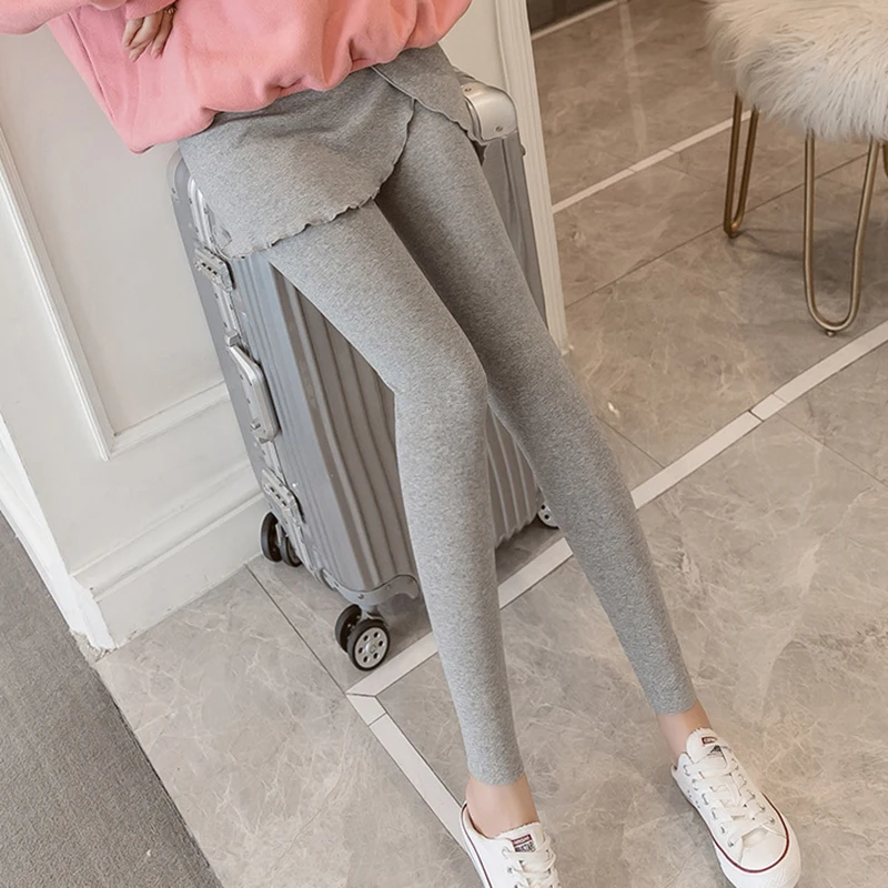 Covrlge Threaded Leggings Korean Version of The Fake Two Pieces of Fat MM Stretch Plus Fat Size Skirt Nine-point Pants WSS002