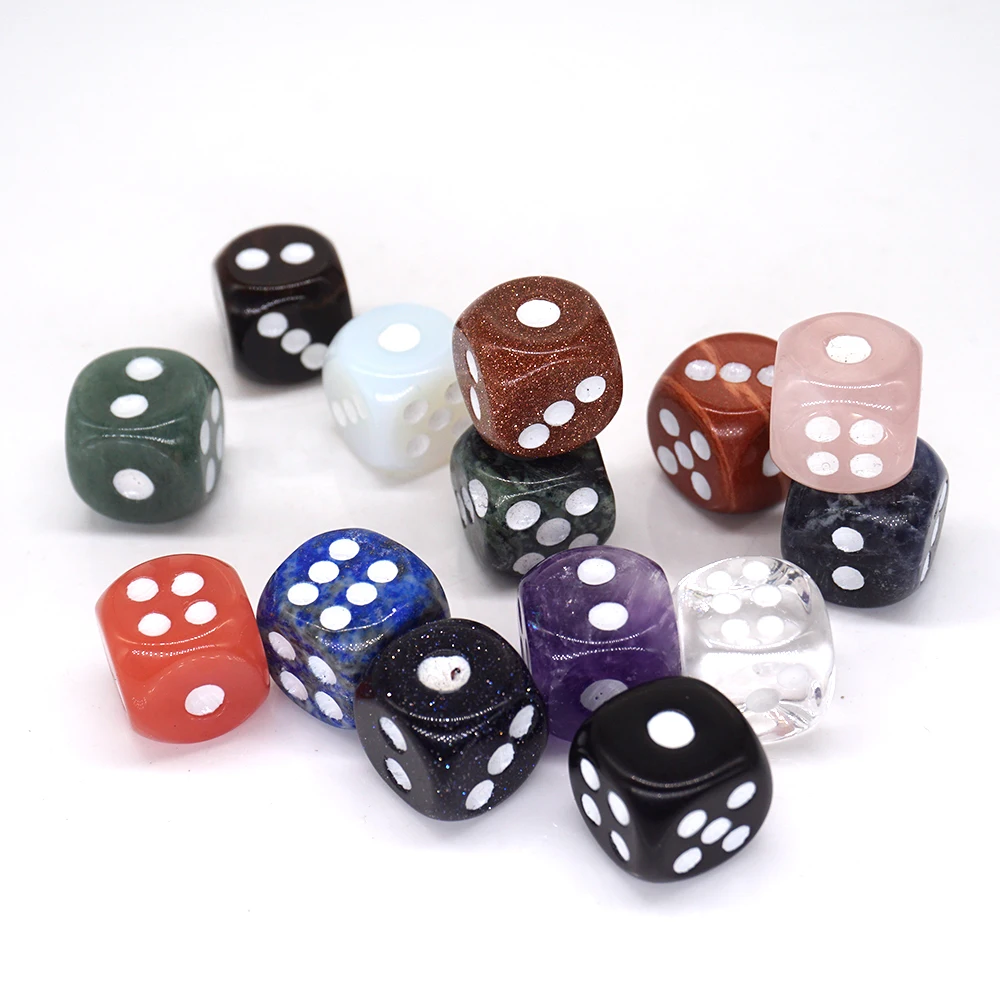 Натуральный камень диаметром 15 мм Исцеляющие кубики D6 энергетические кристаллы