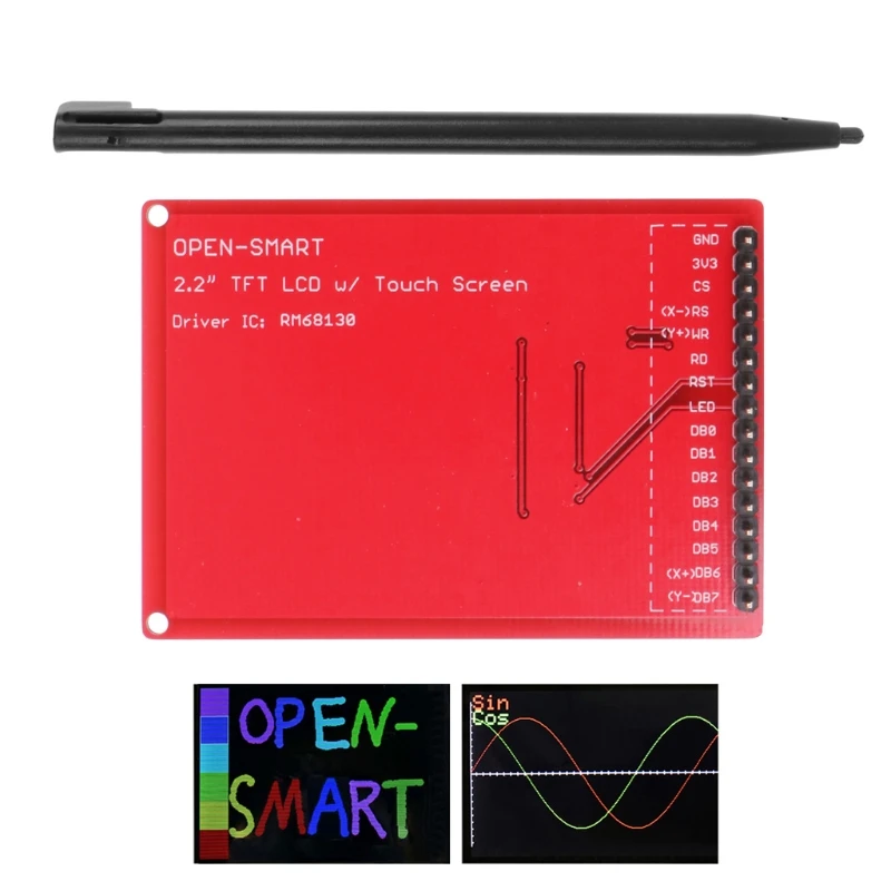 2.2" TFT LCD Touch Screen Breakout Board Module w/ Touch Pen Drop Ship Support