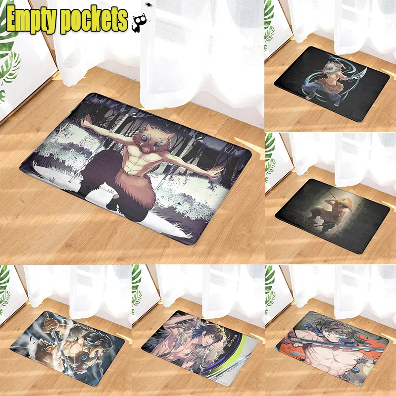 

Demon Slayer Hashibira Welcome Floor Rug Doormat Coffee Carpet Bed Living Room Home Kitchen Outdoor Floor Non-slip Mat Gift