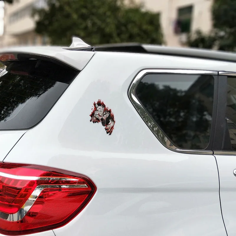 

10CM*15CM Funny Angry Wolves PVC Motorcycle Car Sticker