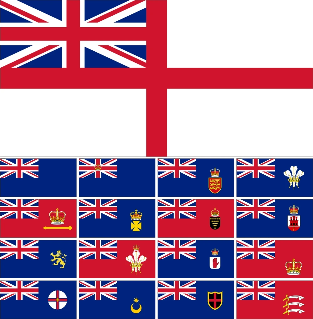 

British Ensign Royal Gibraltar Yacht Club Flag 3X5ft 90X150cm 100D Polyester 60x90cm 21x14cm United Kingdom Banner