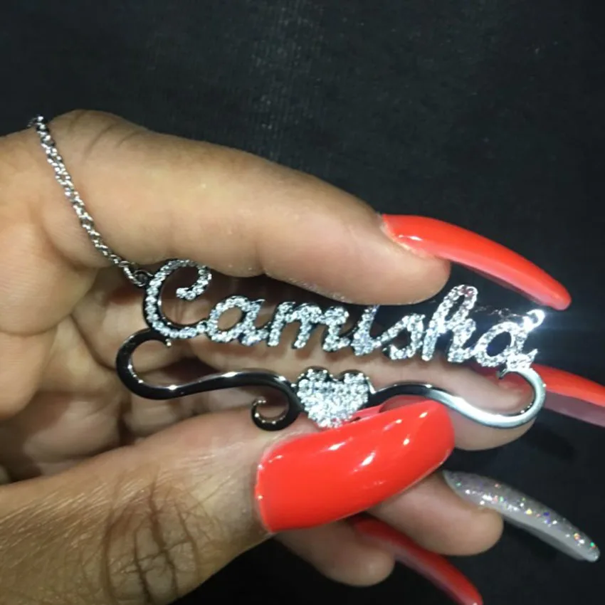 

Ожерелье и подвески с именем для женщин, украшение с декором инициала под заказ, колье-чокер с декором инициала, сердце