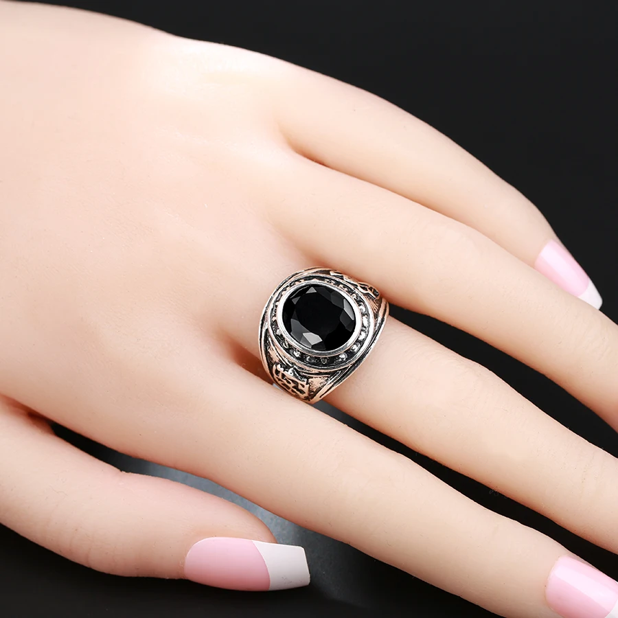 Kinel панк-рок черная искусственная кожа античное тибетское серебро винтажные