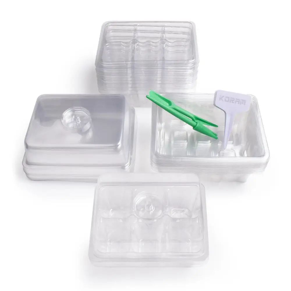 Прозрачный поднос для семян 10 комплектов 6 ячеек коробка выращивания прозрачный