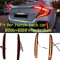 2pcs for honda civic hatchback 2016 2017 2018 multi function led rear bumper light rear fog lamp auto bulb brake light reflector
