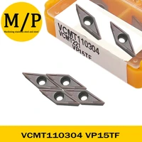 100 original vcmt110304 vp15tf carbide insert internal turning tool high quality metal lathe tool cnc turning inserts vcmt