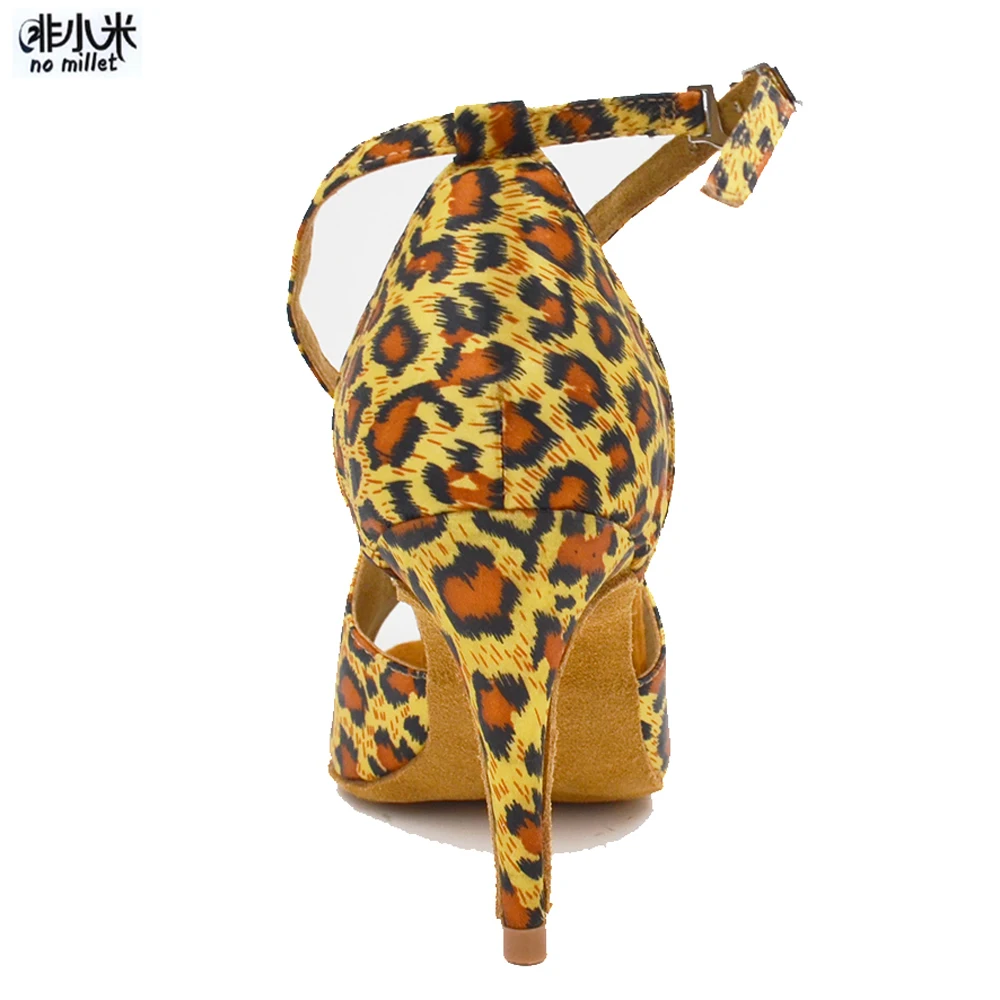 Женские туфли для латинских танцев леопардовые танцевальные женщин Бальный