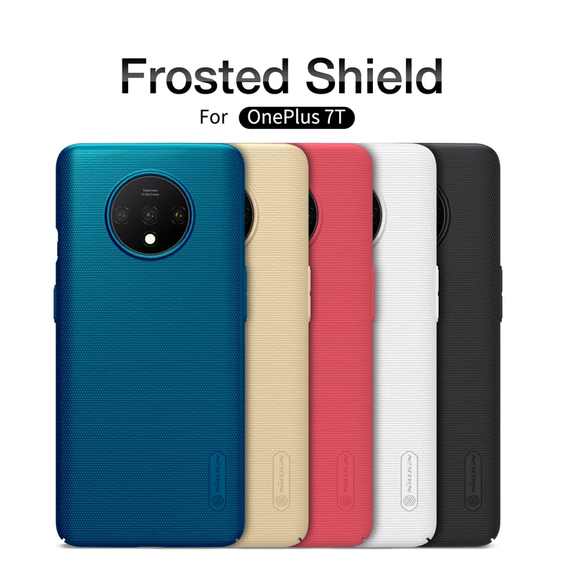 OnePlus 7T чехол oneplus 7t pro Nillkin Frosted Shield для 7Pro 6T со стеклянным защитным стеклом|Бамперы|