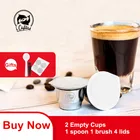 2 пустых чашки, 4 герметичных крышки, капсула для кофе Nespresso, многоразовые фильтры для кофе эспрессо из нержавеющей стали, подарочная посуда для кофе
