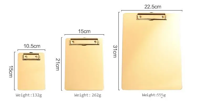 Блокнот для записей формата А4 А5 с золотистым клипсы хранения файлов и меню доска