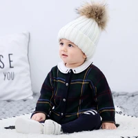 3 24m baby sweater infant cardigan boy clothes spring and autumn knitwear pure cotton plaid coat newborn clothing kids jacket