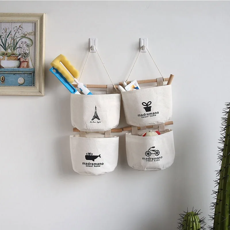 Настенная сумка для хранения простая железная тканевая книга журнала разное