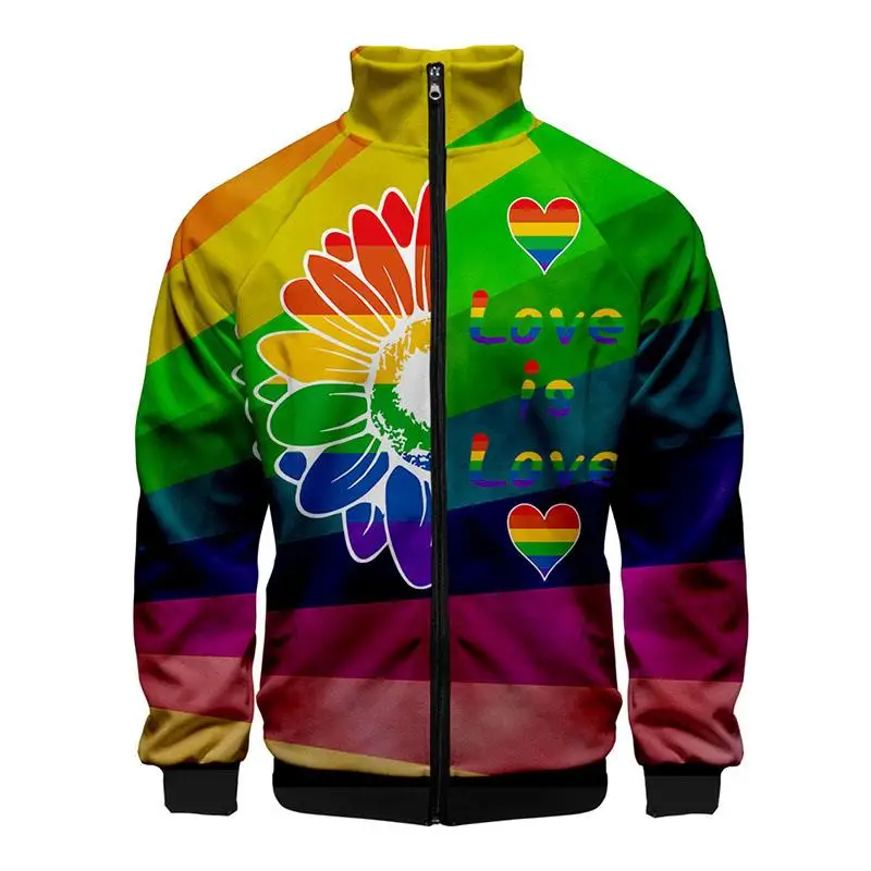 Новинка модные куртки 3D цветов ЛГБТ радужные для лесбиянок пальто мужчин и