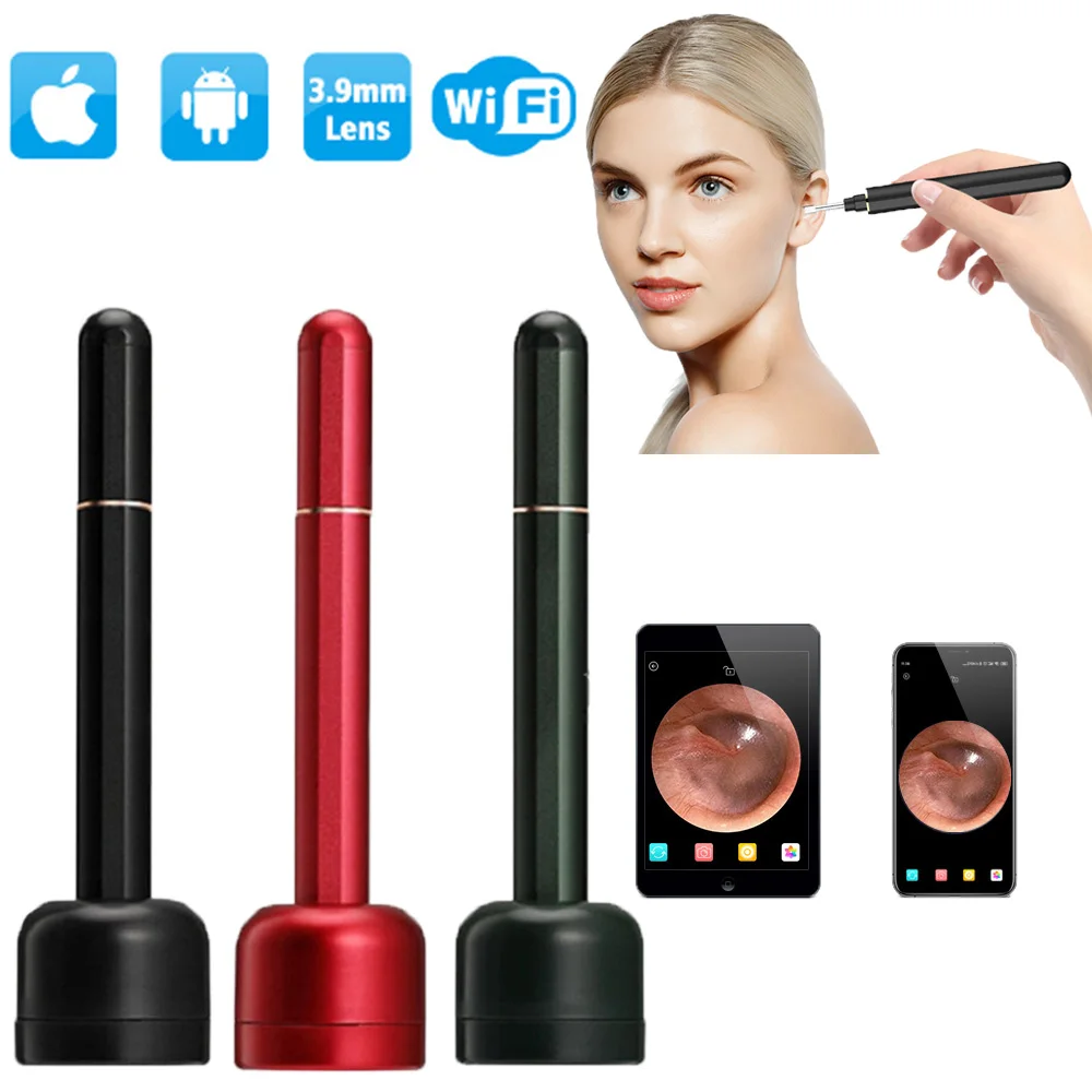 

Беспроводной Портативный ушной эндоскоп медицинский отоскоп HD с Wi-Fi и камерой для удаления ушной серы, набор для очистки, Поддержка IOS, Android