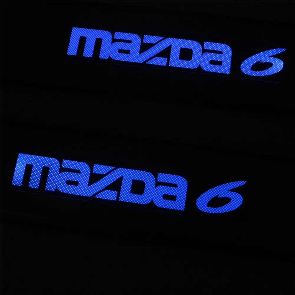 Светодиодная Накладка на порог из нержавеющей стали защитная накладка пороги