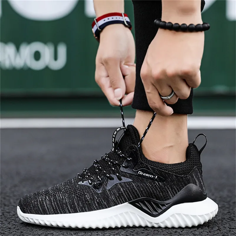Sneakers for Men Breathable Comfortable Men's Running Shoes Lace-up Soft Walking Footwear Casual Sports Shoes Wear-resisitant