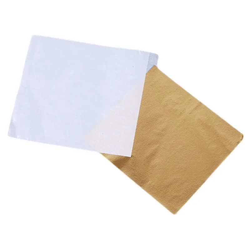 

24K Gold Leaf Edible Gold Foil Sheets for Cake Decoration Facial Mask Arts Crafts Paper Home 100PCS Real Gold Foil Gilding