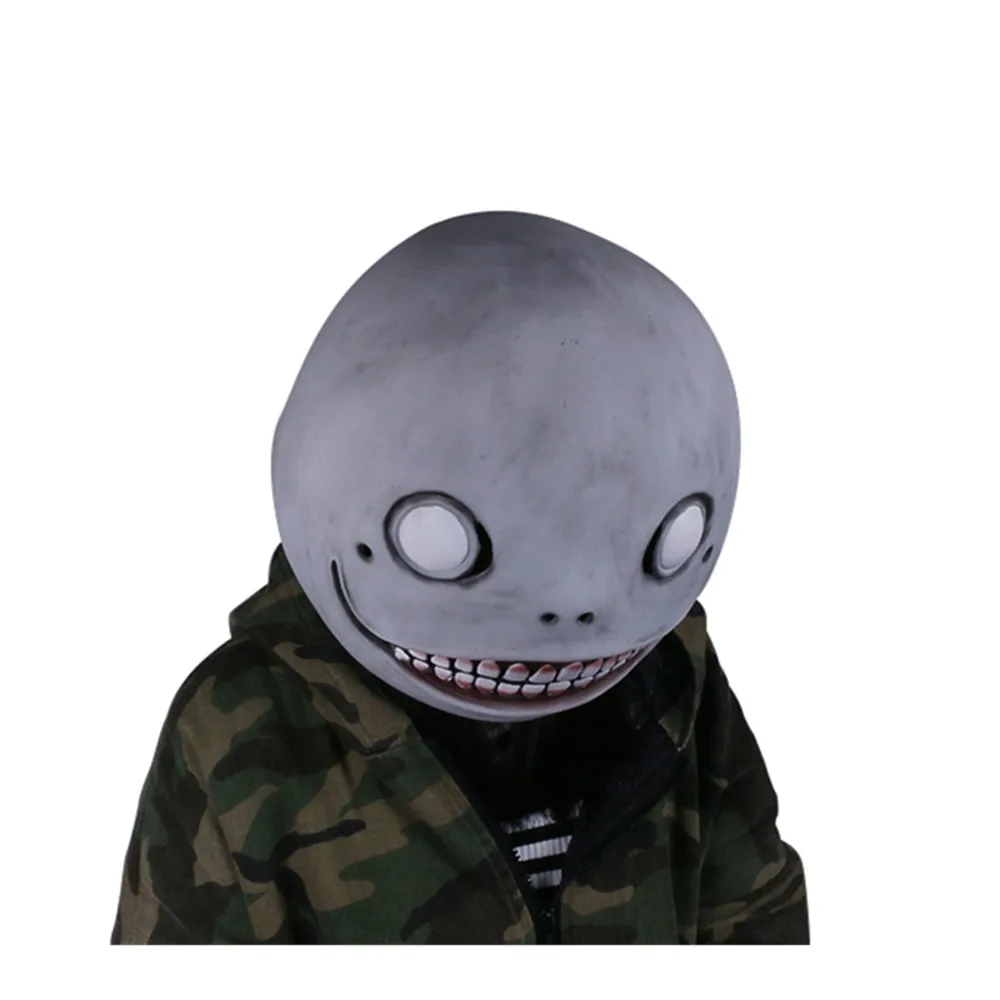 X-COSTUME NieR: Automata маска "Эмиль" серая латексная на голову капот для Хэллоуина