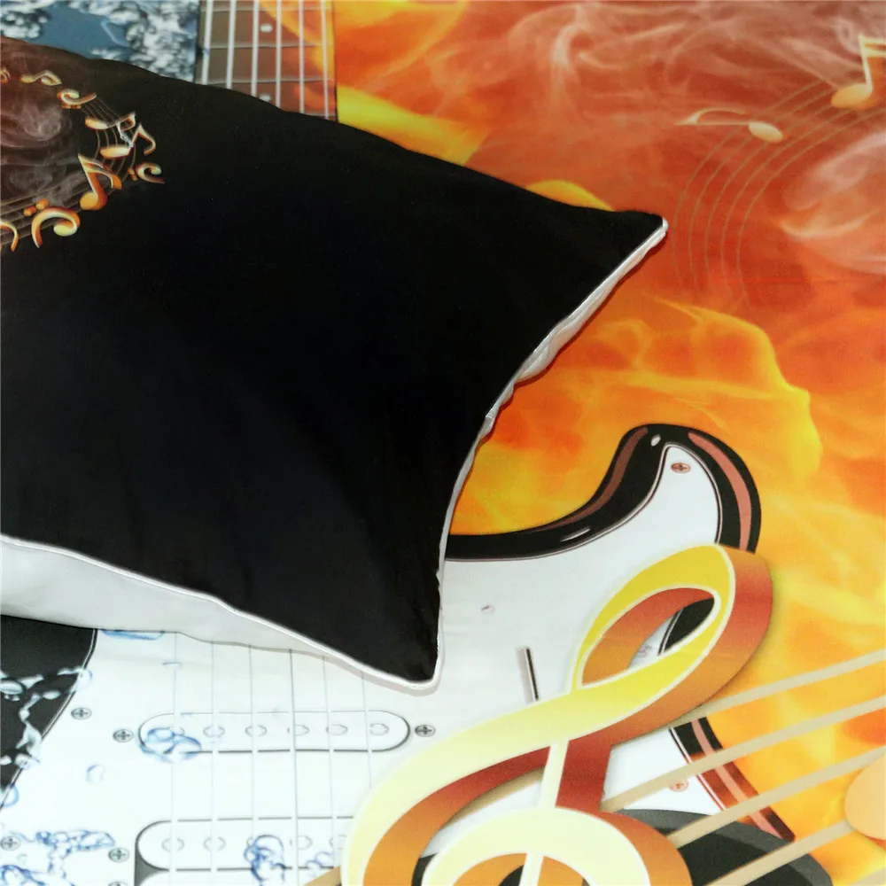 Музыкальный комплект пододеяльников в стиле ретро коллаж иллюстрация различных