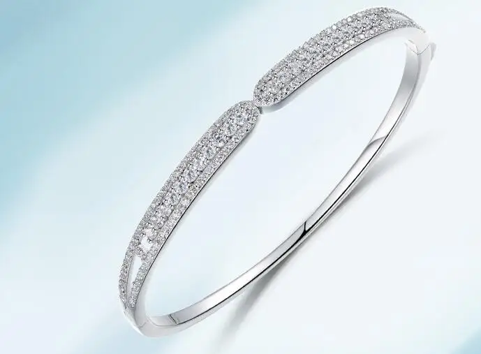 YPD129 925 Серебряный женский браслет с цирконом свадебный для девочек | Украшения и
