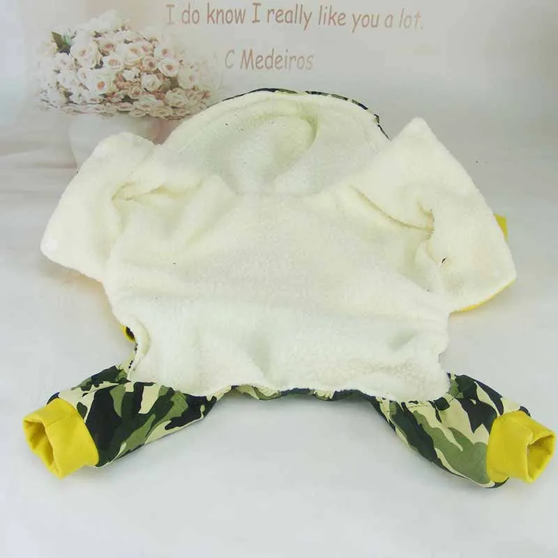 Камуфляжный комбинезон для собаки зимний пуховик теплое пальто одежда маленьких