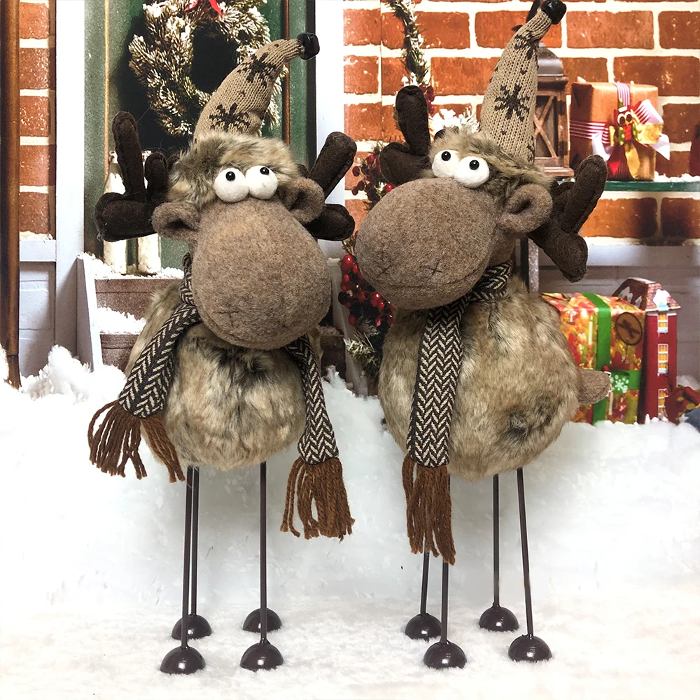 Оленевая кукла выдвижная стоящая игрушка рождественские плюшевые украшения