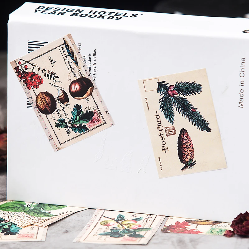 8 шт./упак. ретро большие растения наклейка с изображением набор для скрапбукинга