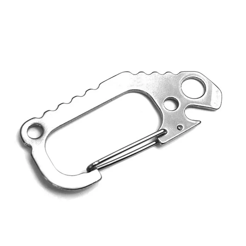 

Survival Multi-tool Outdoor Carabiner D-ring Keychain Clamp Hook Climbing Buckle Snap Clip Lock Clamp Hook