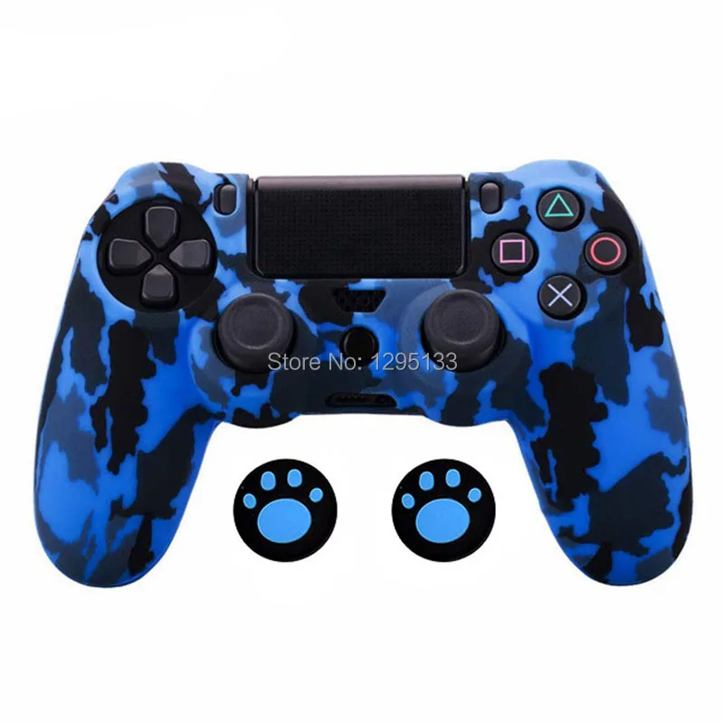 Камуфляжный Противоскользящий силиконовый защитный чехол для контроллера Sony