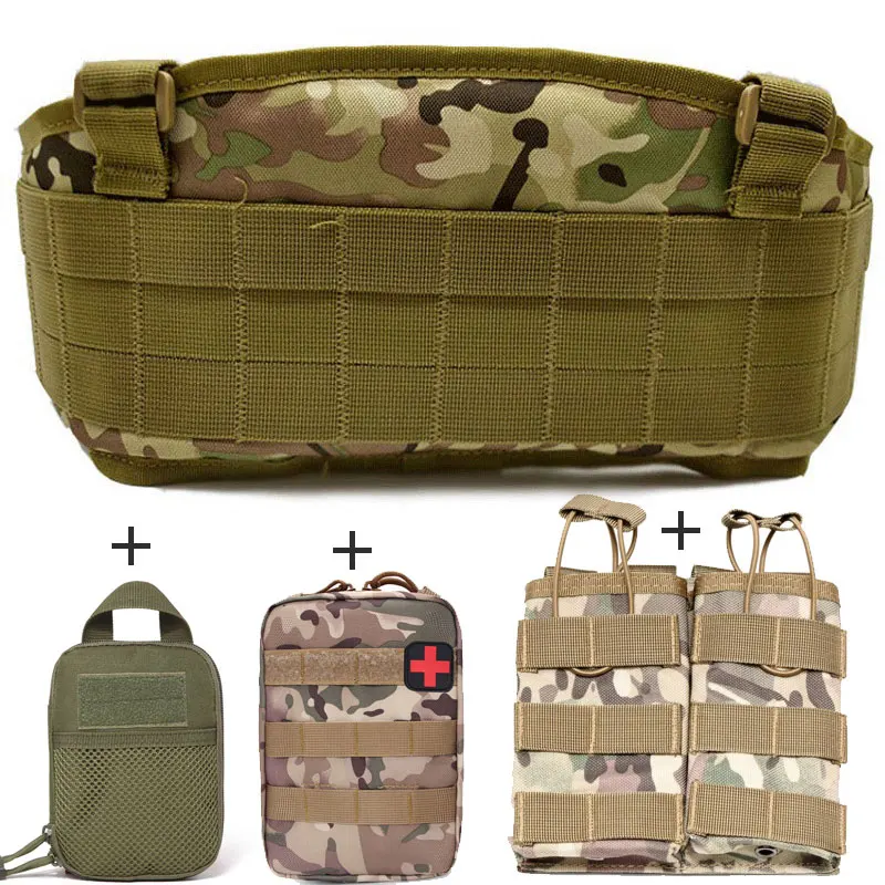 CP 4 Тактический ремень Molle военный ремень 1000d нейлоновый ремень мужской охотничий удобный Боевой страйкбол Мягкий регулируемый ремень Pasek - Цвет: CP 4