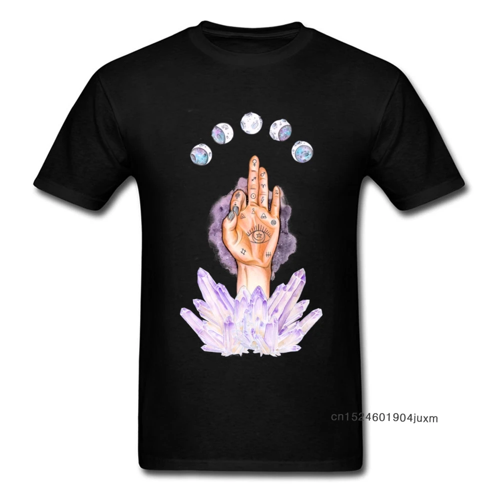 Мужская футболка с принтом астральной рукой новинка 2018 модная одежда футболки