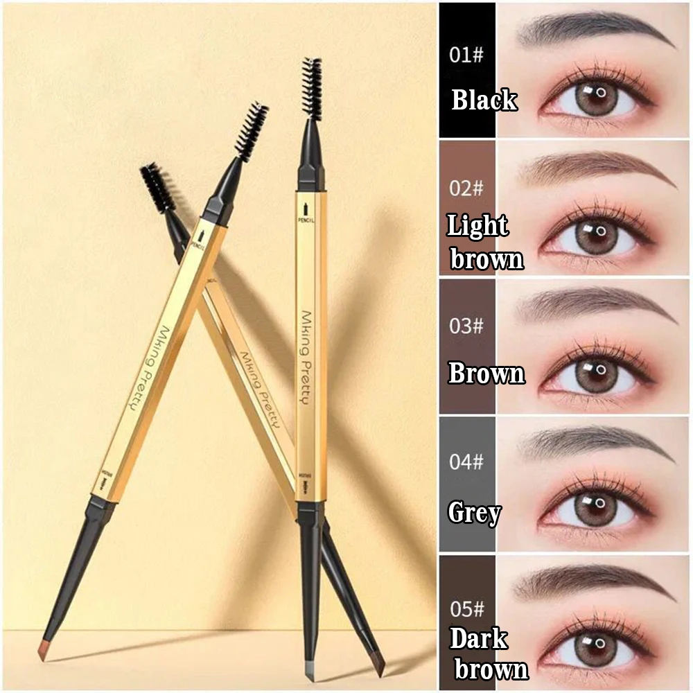 Double Head Eyebrow Pencil Long Lasting Waterproof 5 Colors Ultra Fine Triangle Eye Brow Pen Tint Mascara Enhance Cosmetics | Красота и