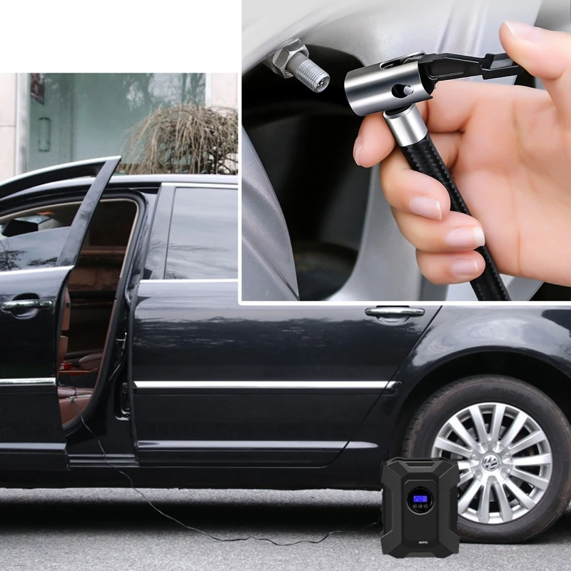 Автомобильный воздушный мини-компрессор 300 PSI 12 В электрический насос для шин с