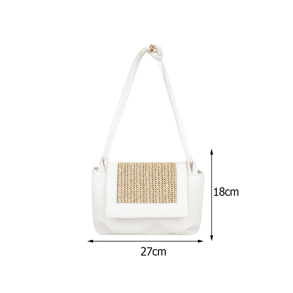 

Fashion Women's Bag PU Leather Woven Patchwork Hit Color Crossbody Shoulder Bags for Women Casual Ladies Small Shopper Handbags
