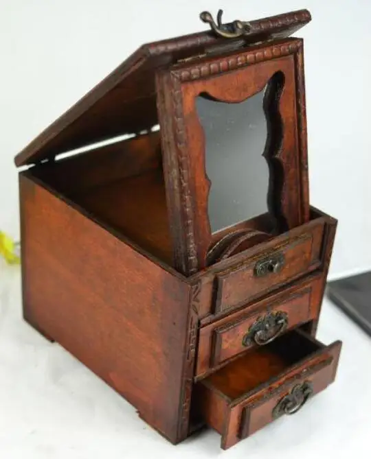 Медная статуя Классический античный ремень зеркальный деревянный драгоценный