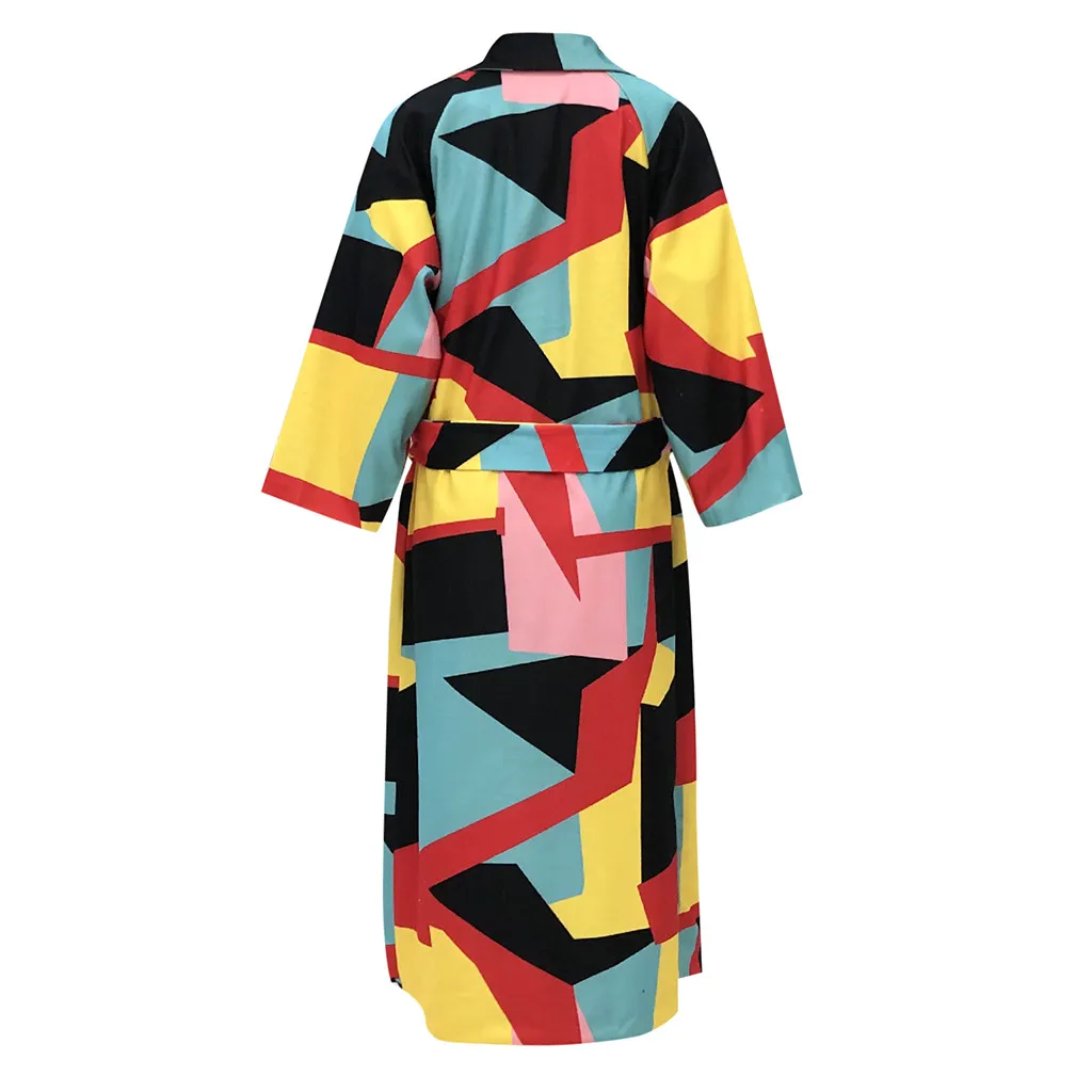 Новый костюм-кардиган женский длинный рукав с принтом открытая передняя Куртка