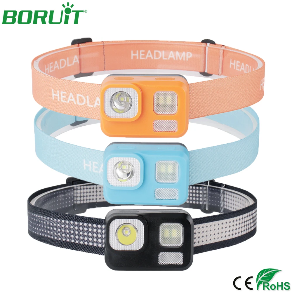 BORUiT Новый B29 мини светодиодный светильник вспышка налобный фонарь Портативный