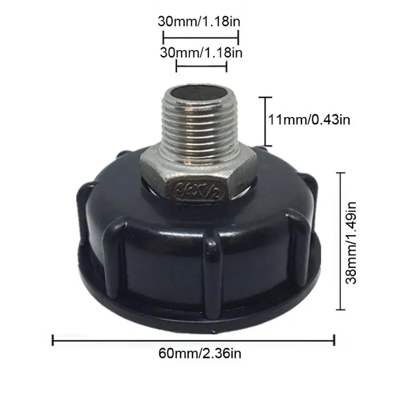

IBC Hose Adapter Water Tank Fitting Coarse Thread Connector Garden Fittings Replacement Parts Ton Barrel Adapter