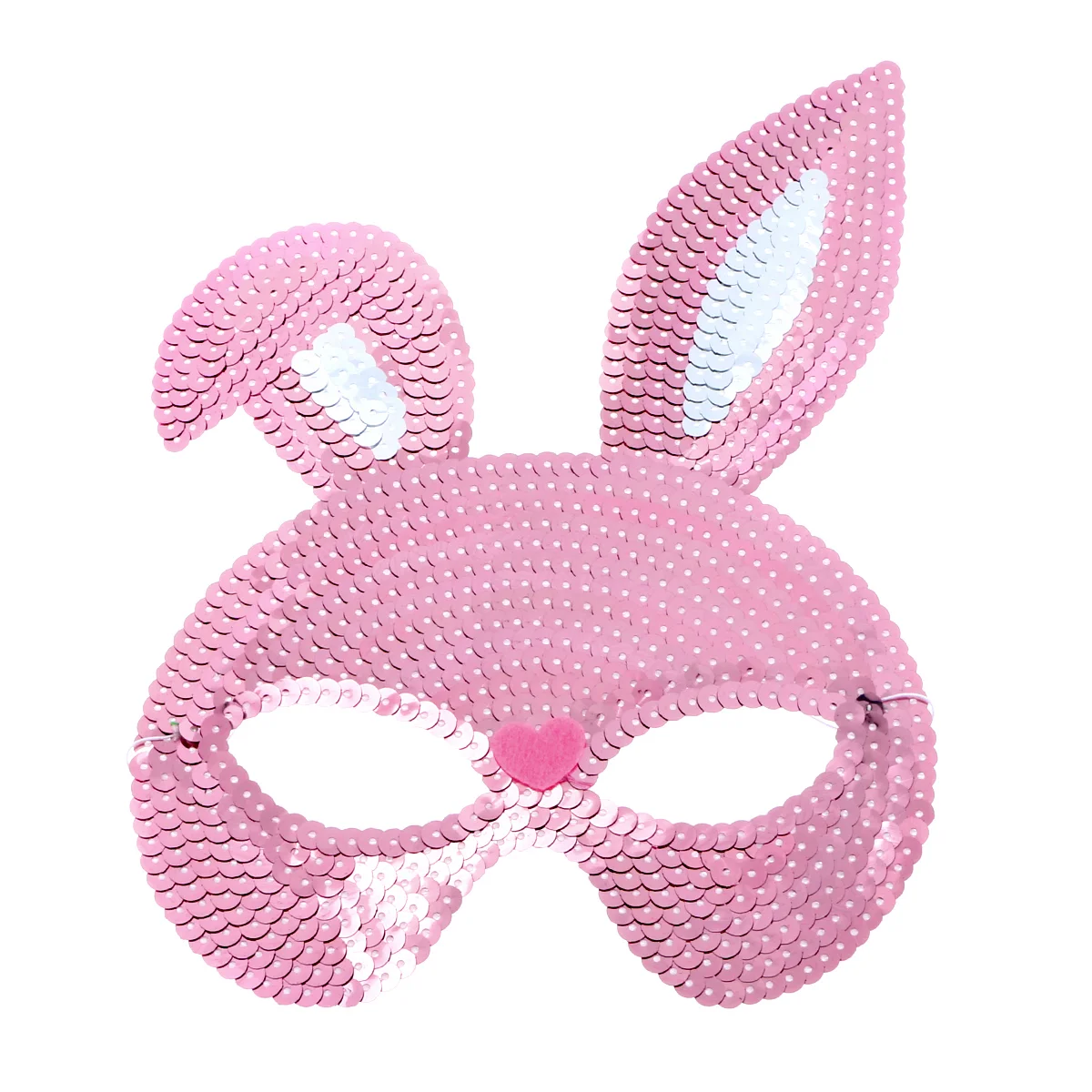 

Shinny Sequin Rabbit Mask Half Face Party Mask Fancy Cosplay Costume Accessory for Easter Masquerade )