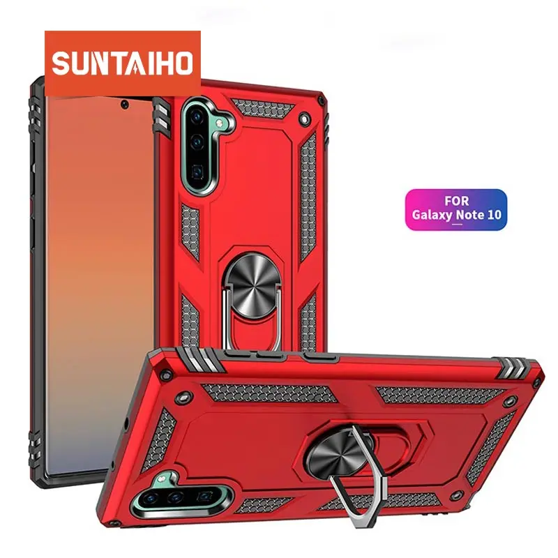 Роскошный противоударный чехол с кольцом кронштейном для samsung Galaxy S8 S9 S10 PLus полный