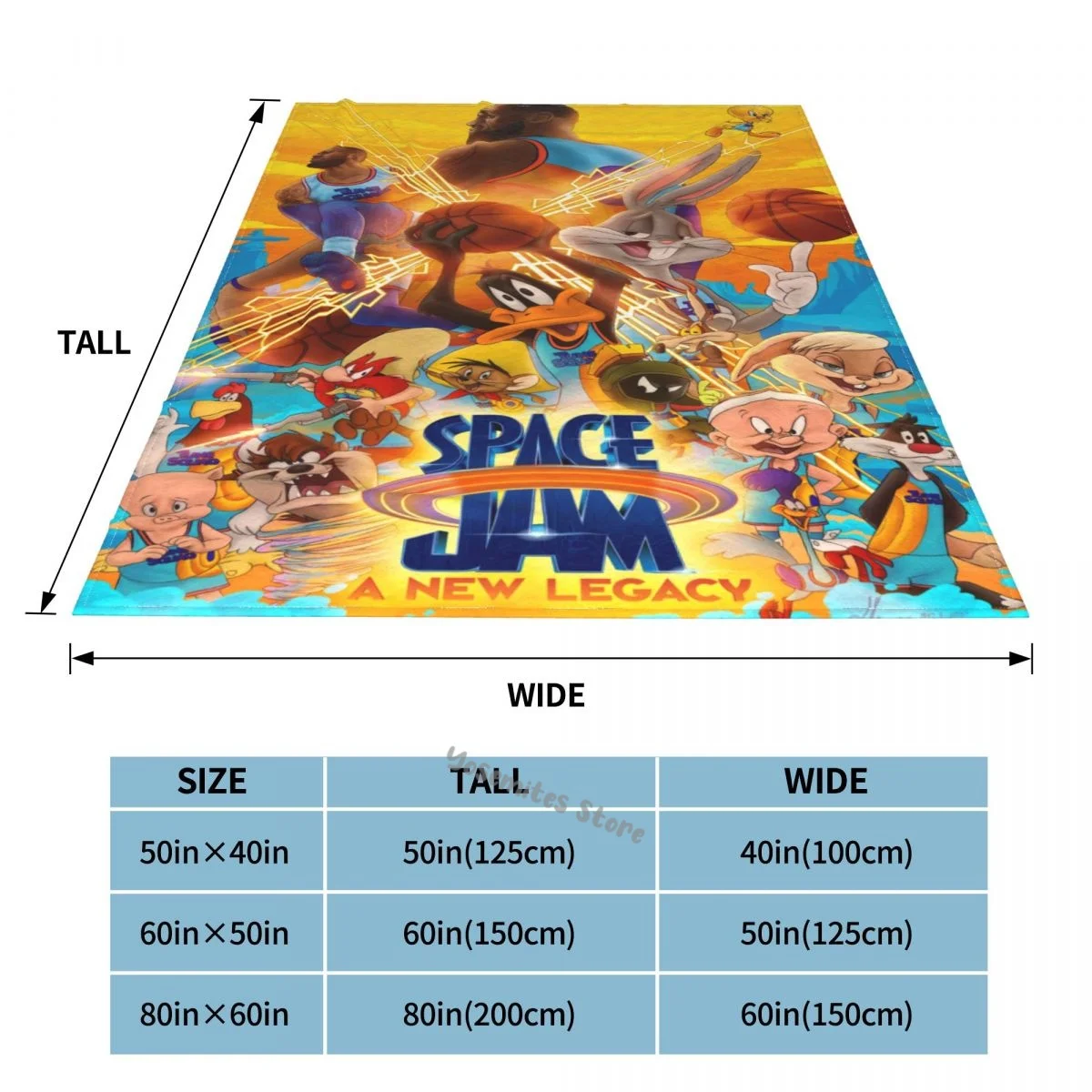 Космический Джем. Плед одеяло шерпа постельное белье мягкое s | Дом и сад