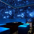 Пользовательские фото обои 3D голубое пространство звездное небо фрески KTV клуб бар Настенный декор стикеры 3D Самоклеящиеся водонепроницаемые 3D обои