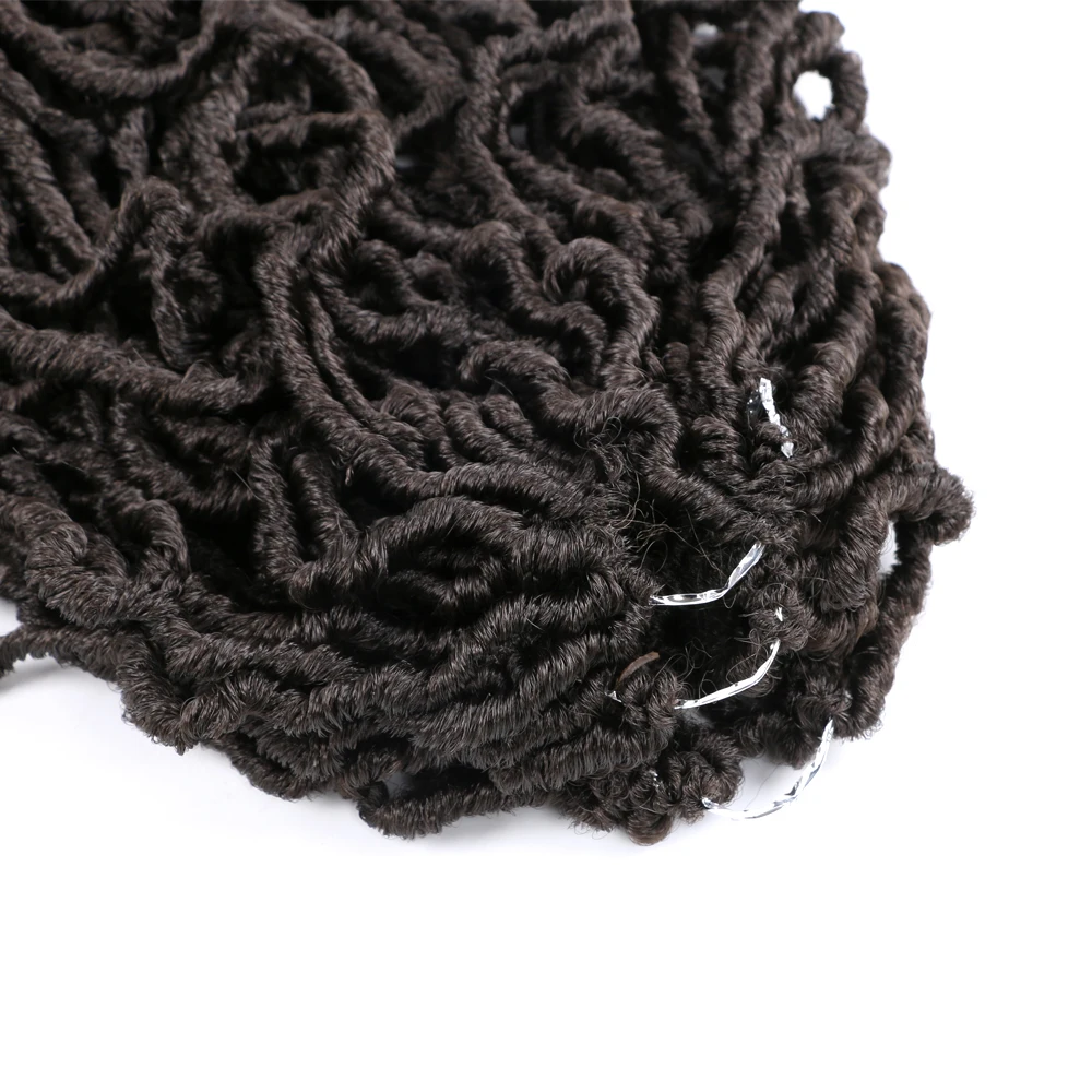 YunRong 18 ''синтетический 3 шт./лот Nu Locs вязаный крючком волос 21 нить/шт. 90 г