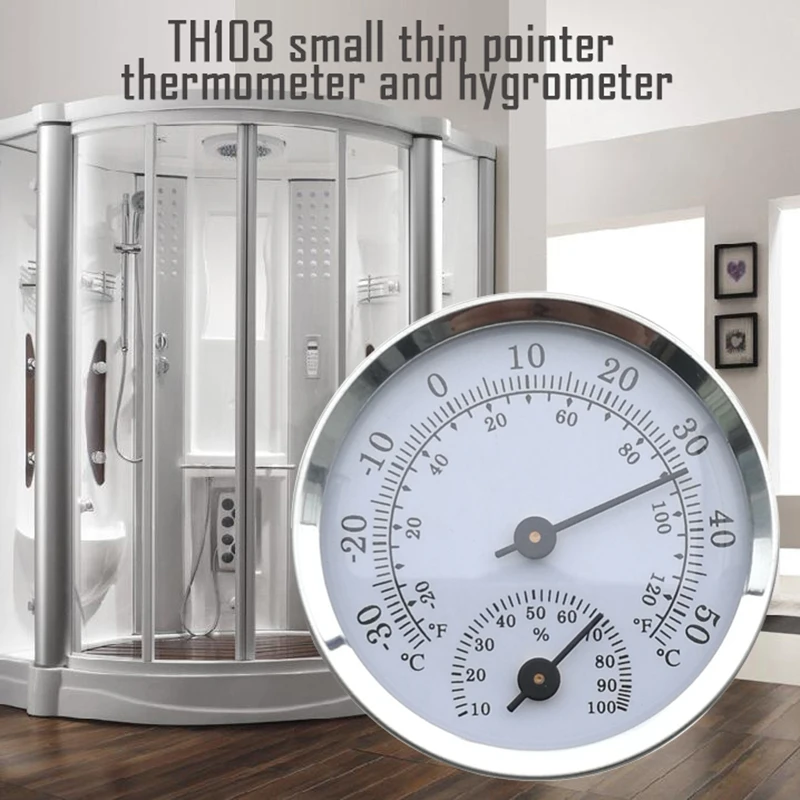 Термометр и гигрометр для Домашней Сауны серебристый настенный Измеритель